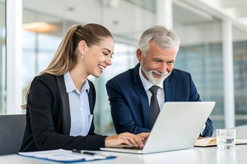 Happy mid aged business woman manager handshaking at office meeting. Smiling female hr hiring recruit at job interview, bank or insurance agent, lawyer making contract deal with client at work