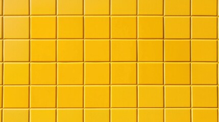 Bright yellow tiled wall