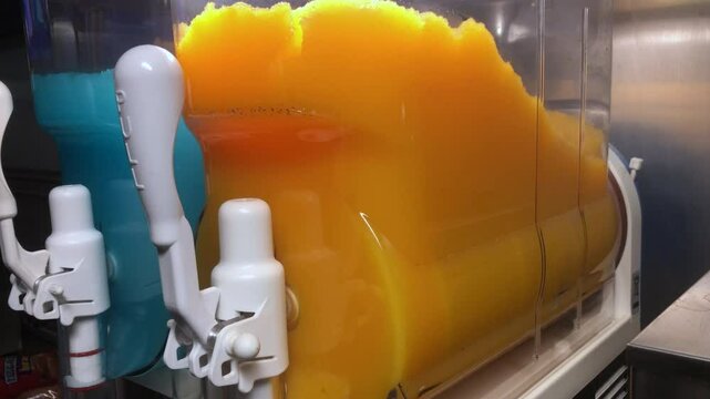 Orange and Blue Icee Machines