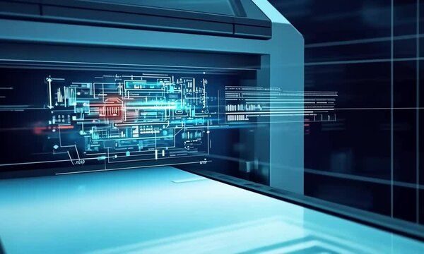 Futuristic Printer: High-Tech Digital Document Printing