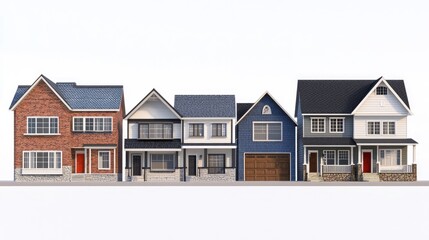 a model highlighting different exterior finishes, like brick or stucco.