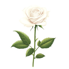 A single white rose elegant and pure a symbol of love and innocence