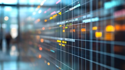 data visualization showing network information.