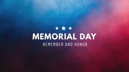 Bold text highlights significance of Memorial Day with vibrant c