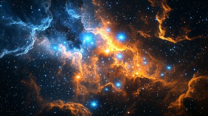 Obraz premium Celestial Fireworks Show