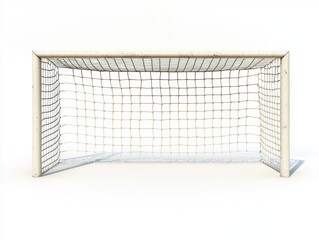 Soccer goalpost on a field ready for the next match