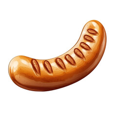 A juicy grilled sausage ready to eat delicious barbecue food