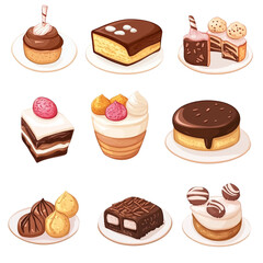 Delicious assortment of pastries and cakes sweet treats for everyone