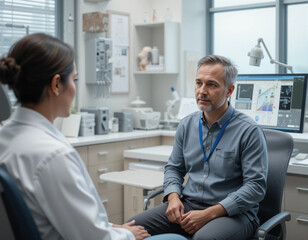 Obraz premium Medical Consultation – Stunning Doctor-Patient Interaction Illustrations for Healthcare and Wellness