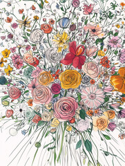 An explosion of flowers