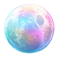Dreamy pastel moon glowing brightly a celestial wonder