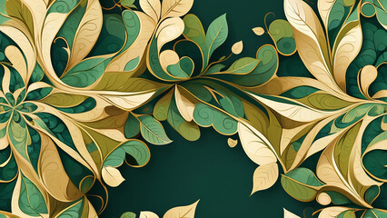 seamless background with leaves