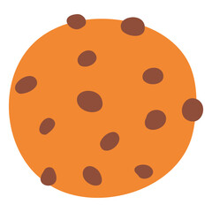chocolate chips cookie flat.eps