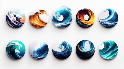 Abstract circular wave patterns on white background. Possible use Graphic design, wallpaper, poster