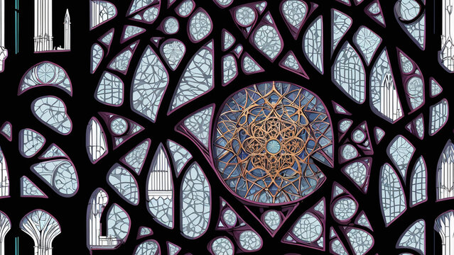 stained glass window in the church of the holy sepulchre