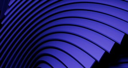 Naklejka premium Abstract, dark purple, curved, layered, geometric design