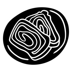 bread roll in black.eps