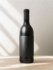 3d wine bottle render,glass bottle, black wine, champagne,multiple bottles, without label, realistic bottles, vibrant background