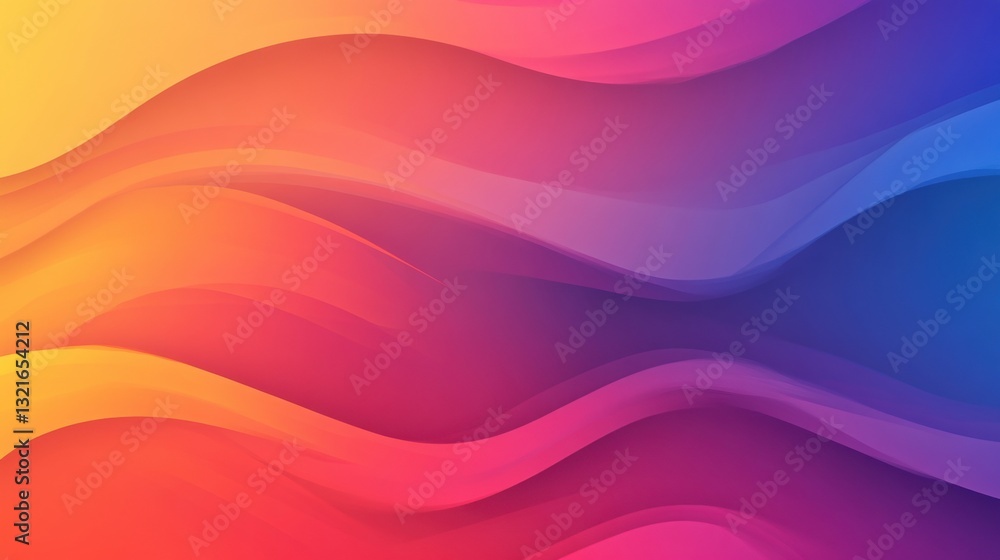 Aufkleber vibrant abstract background design with smooth curves and colorful waves for modern digital artwork 