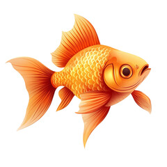 A vibrant orange goldfish swims gracefully elegant and free