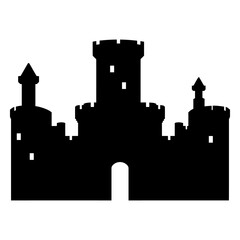 Obraz premium middle ages castle silhouette.eps