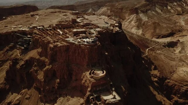 Aerial View of historic attraction in Massada