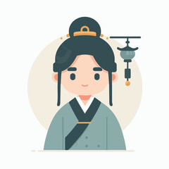 Chinese people cartoon character