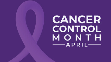 April is National Cancer Control Month background template. 