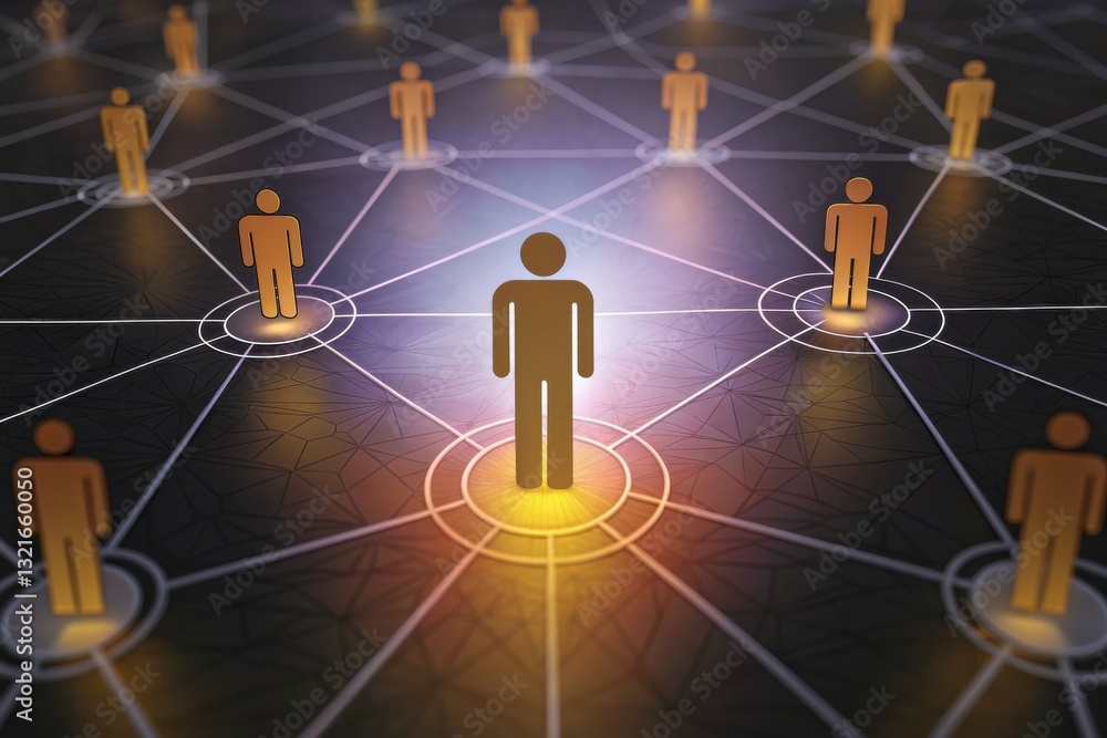 Poster employee engagement boosts motivation and encourages interaction concept. network of people with a c