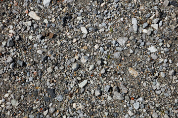 Pea gravel and small stones in Gerlos and Königsleiten, Austria during a sunny day