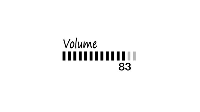 Animation of speaker volume. Speaker volume down and up animation.