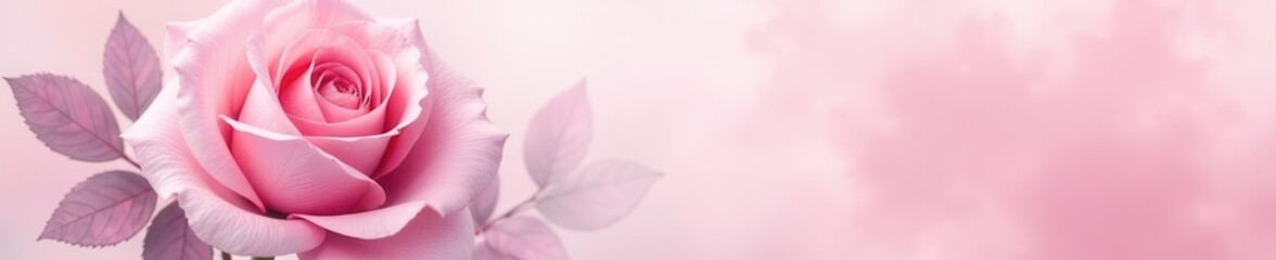 Single blush pink rose, delicate watercolor wash, soft petals , botanical, vintage