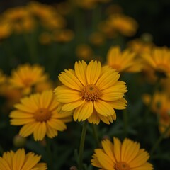 Obraz premium Abstract dark yellow backdrop with intricate yellow textures