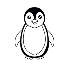 penguin on white background