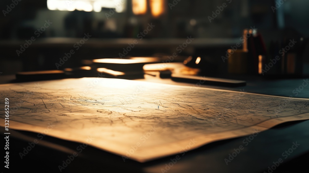 Poster a piece of paper sits on top of a table