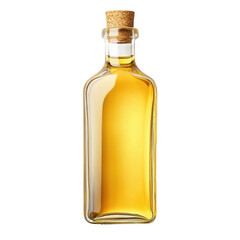 Elegant Glass Bottle with Cork Stopper Featuring Golden Liquid