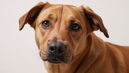 Obraz premium Bold depiction of a brown-and-beige canine with detailed textured coat