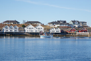 Fototapeta premium SJARKEN «BROSMA»&nbsp;is a&nbsp;Fishing&nbsp;and is sailing under the flag of&nbsp;Norway.In from the fishing grounds. Here passing Brønnøysund