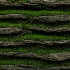 Grunge texture with layered green moss and gritty stone patterns for an earthy feel.