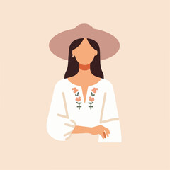 Mexican woman character illustration