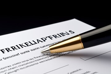 Business Signing of Franchise Agreement Concept with Pen and Document Close-Up