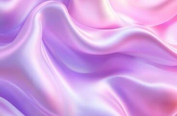 Abstract iridescent pink and purple silk fabric waves.