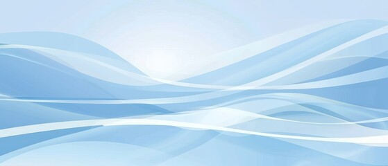 Fototapeta premium Abstract blue background with waves and copy space for text presentation of water, air or energy concept Blue background with waves, smooth gradient wallpaper