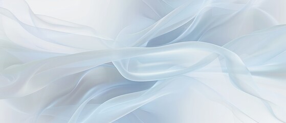 White background elegance, white waves in the center of an abstract cloth fabric soft and smooth.