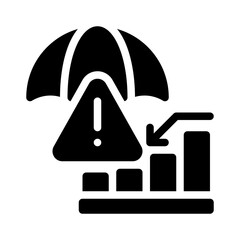 strategic risk glyph icon