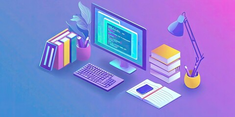 a scene of online tutoring sessions taking place.