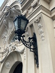Ornate light on a building