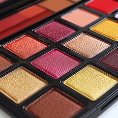 Shimmering Eyeshadow Palette Warm Metallic Tones