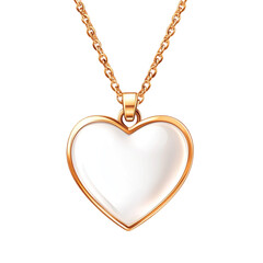 Fototapeta premium Elegant gold heart pendant necklace romantic gift