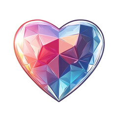 A dazzling rainbow crystal heart full of love and light